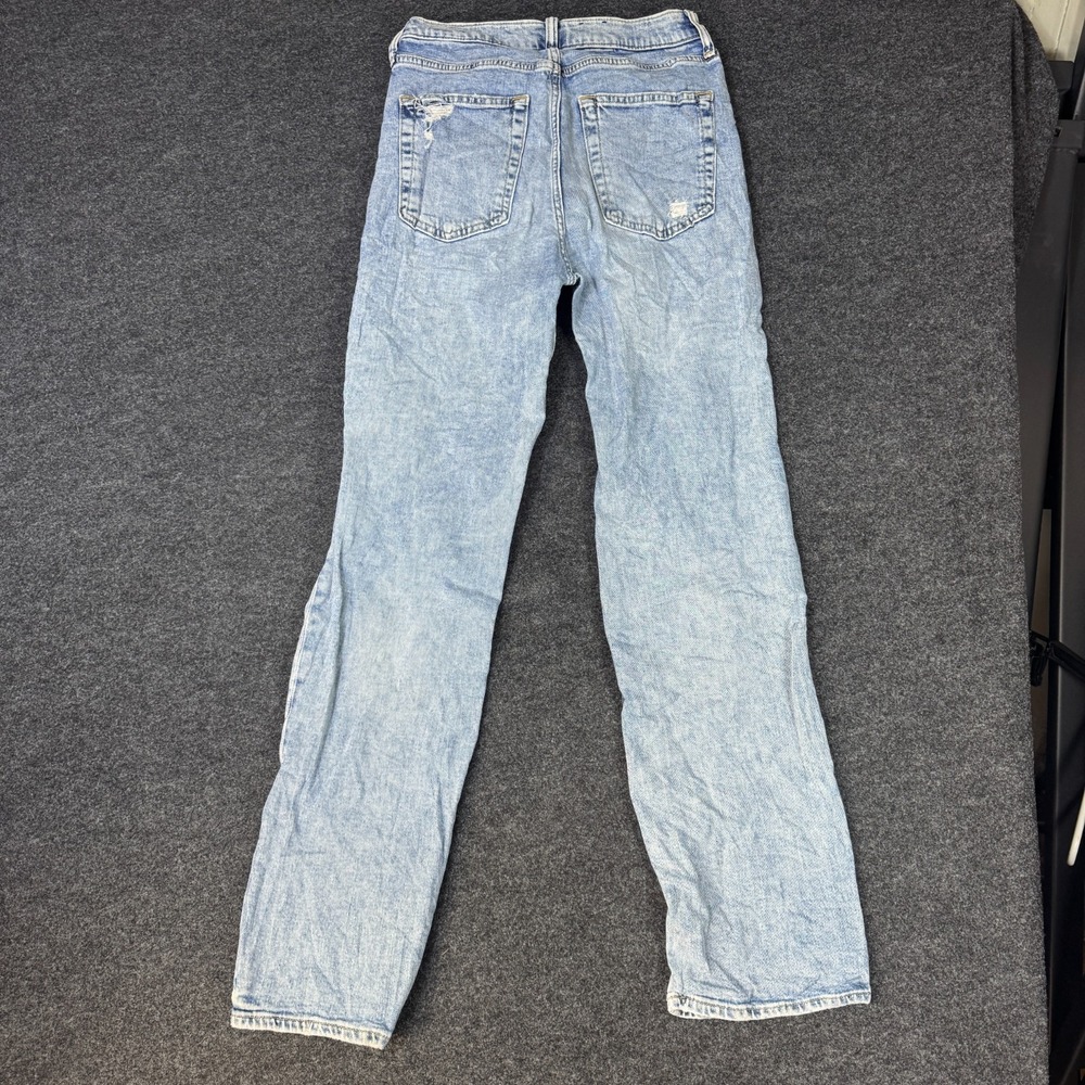 Gap 90s Loose High Rise Jeans Womens 25/0 Regular Blue Denim Stretch Distressed